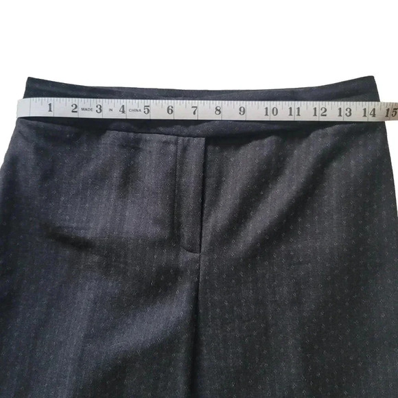 Ann Taylor Gray Straight Leg Dress Career Trouser Pants Size 4 - Picture 3 of 14
